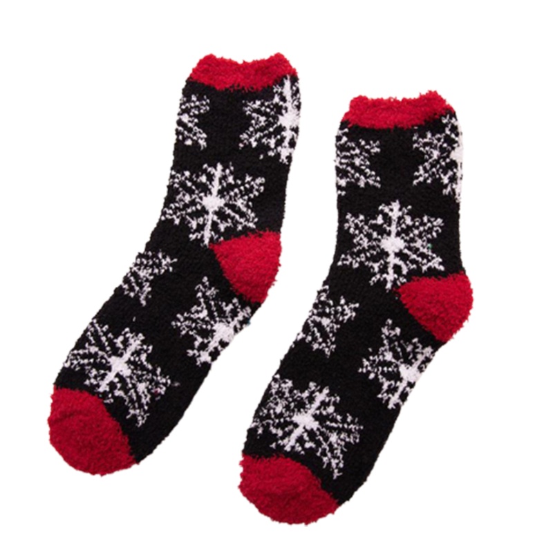 YOUYO Vớ thuyền giữ ấm họa tiết cây thông/ông già noel/ bông tuyết/ tuần lộc dễ thương cho nữ