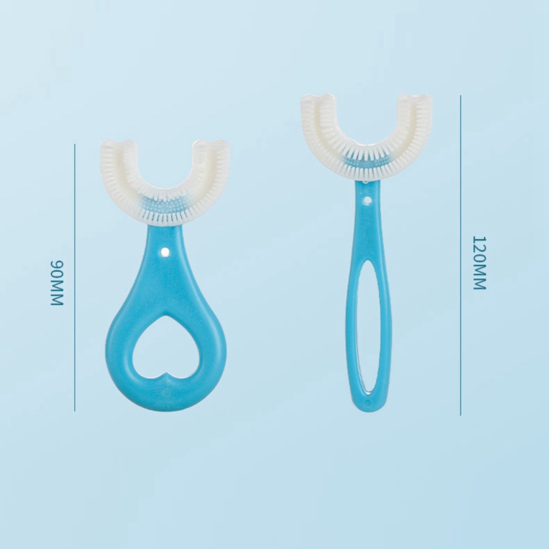 [Hàng mới về] Bàn chải đánh răng lông mềm hình chữ U cho bé 2-12 tuổi