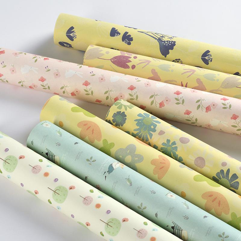 Giấy gói quà cao cấp  Đám Mây Cây Cối Thỏ 75cmx52cm