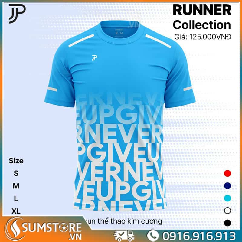 Just Play – Áo Chạy Bộ Nam Nữ Runner – Xanh Ya