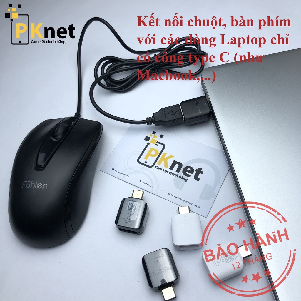 Đầu Chuyển Đổi USB OTG - cáp Type C, Chính Hãng Samsung Sản Xuất [Bảo hành 12 tháng]