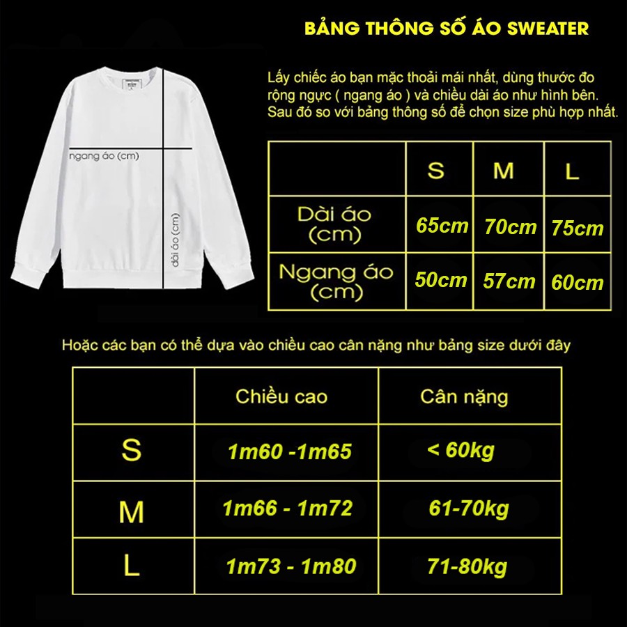 Áo Sweater Nam Nữ Basic. Áo Nỉ Nam Trơn Unisex Form Rộng Vải Cotton Da Cá Giữ Nhiệt | BigBuy360 - bigbuy360.vn
