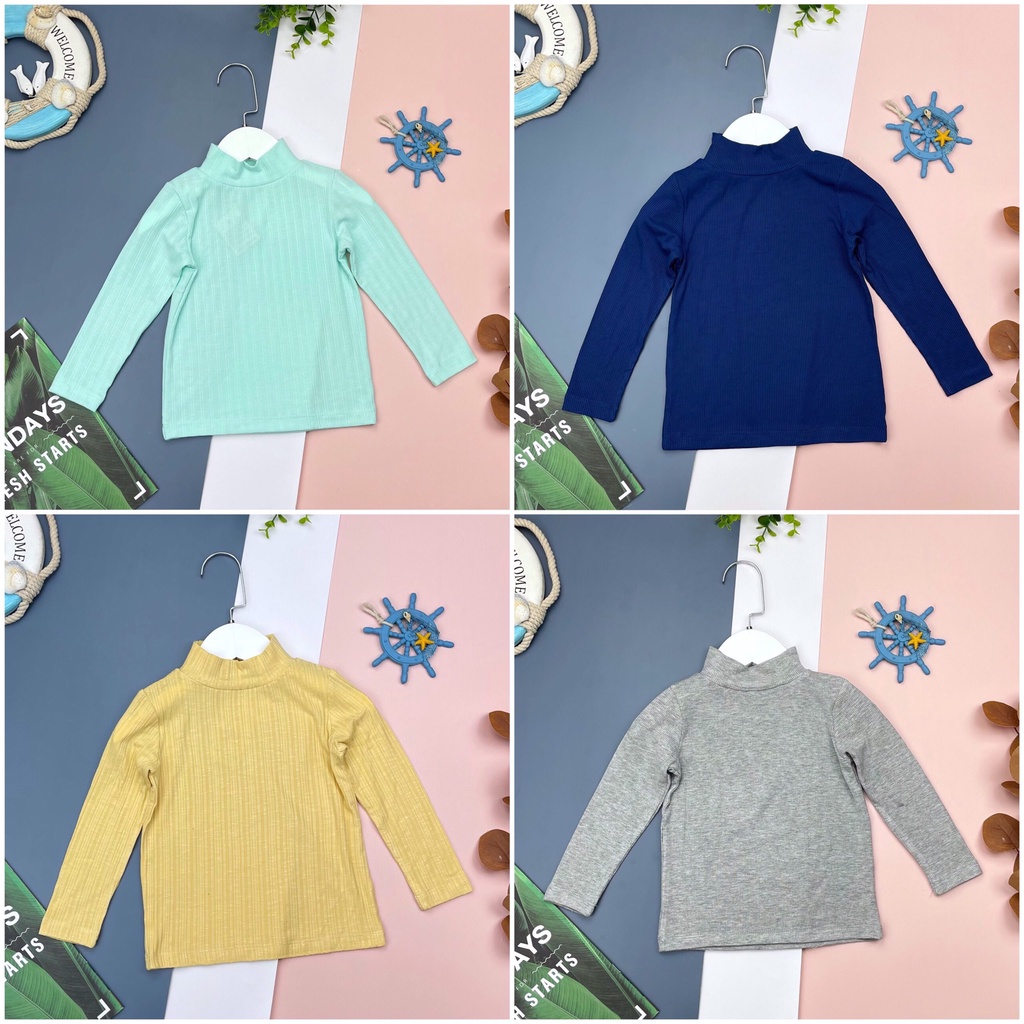 Áo cổ 3f cotton len new có size từ 1- 10 tuổi