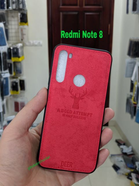 Ốp lưng Redmi Note 8 / Note 10 / 10s chống sốc vải đầu hươu cao cấp ôm máy