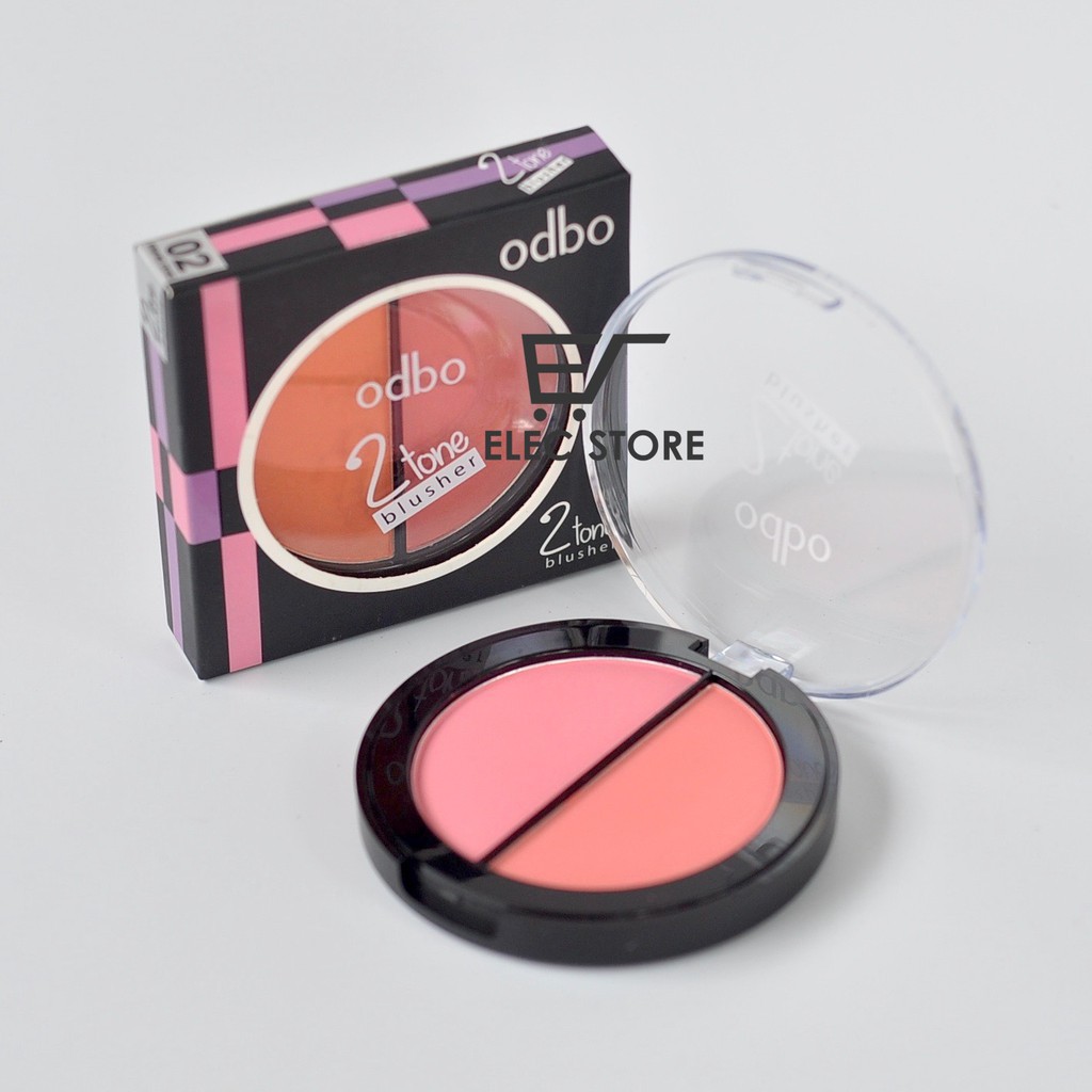 FREESHIP TOÀN QUỐC 50K - Phấn Má Hồng Odbo 2 Tone Blusher OD182 Thái Lan