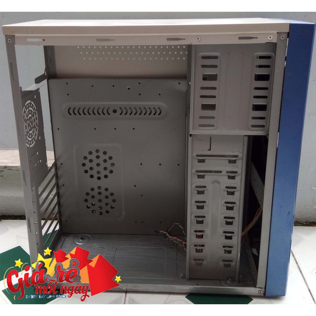 Vỏ Thùng Case cũ đầy đủ dây Power, Reset, Power Led, HDD Led, Thùng nhỏ, Thùng lớn lắp main bảng to các loại