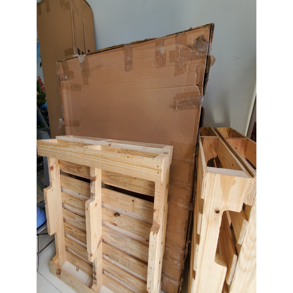 Giường pallet 1m4x2m 4 tấm có tặng pát sắt nối - Homevuive | BigBuy360 - bigbuy360.vn