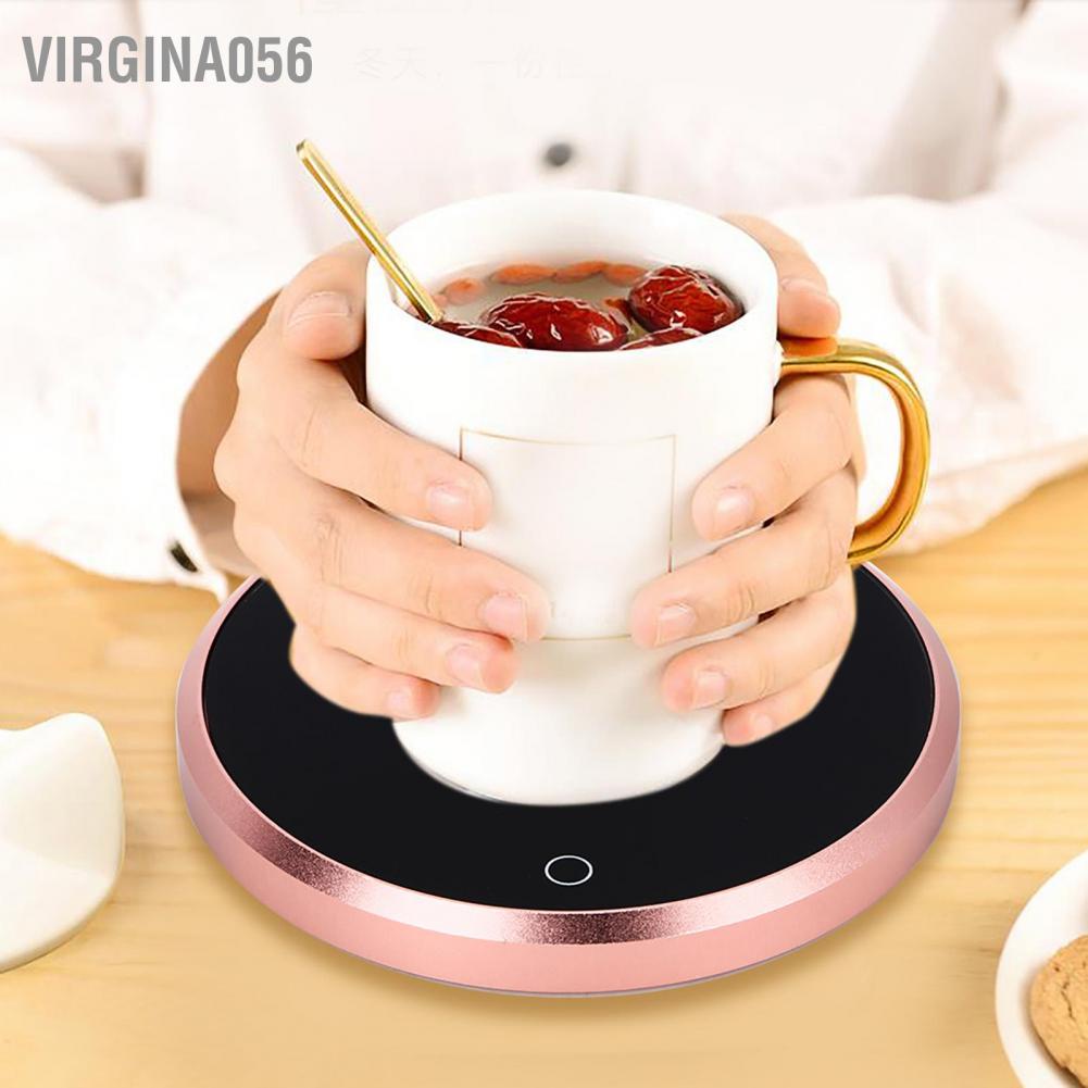 Hàng Hot Máy điều nhiệt cảm ứng không thấm nước Hệ thống sưởi ấm Coaster Pad điện Cà phê Mug Warmer Gold Hàng giao ngayVirgina056