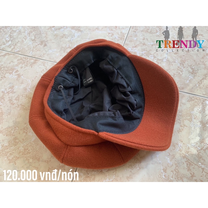 NÓN DẠ NÂU CAM CHÁY