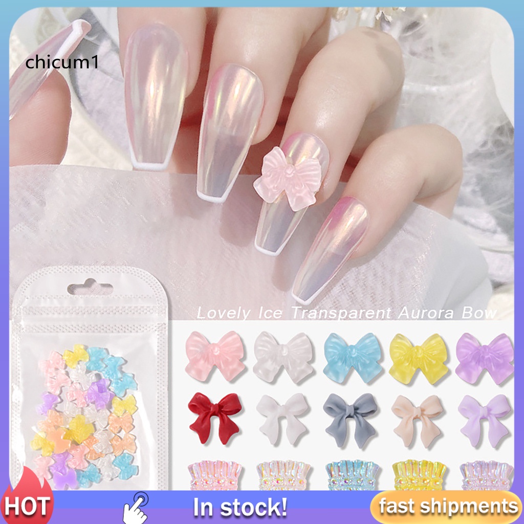 [Hàng mới về] Bộ 30 hạt phụ kiện trang trí móng tay họa tiết đa dạng 3D tuỳ chọn