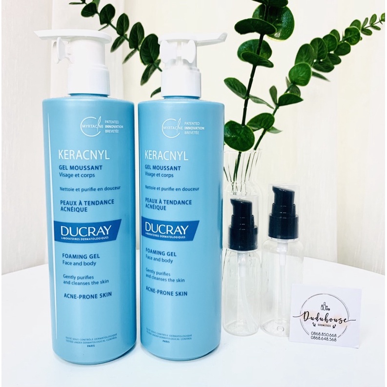Sữa Rửa Mặt Ducray cho da dầu, mụn Keracnyl Gel Moussant 40ml