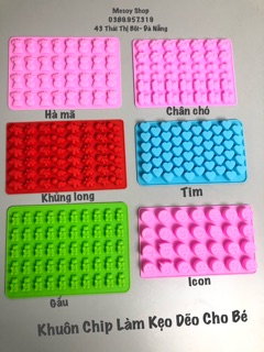 Khuôn silicon làm kẹo chip cho bé