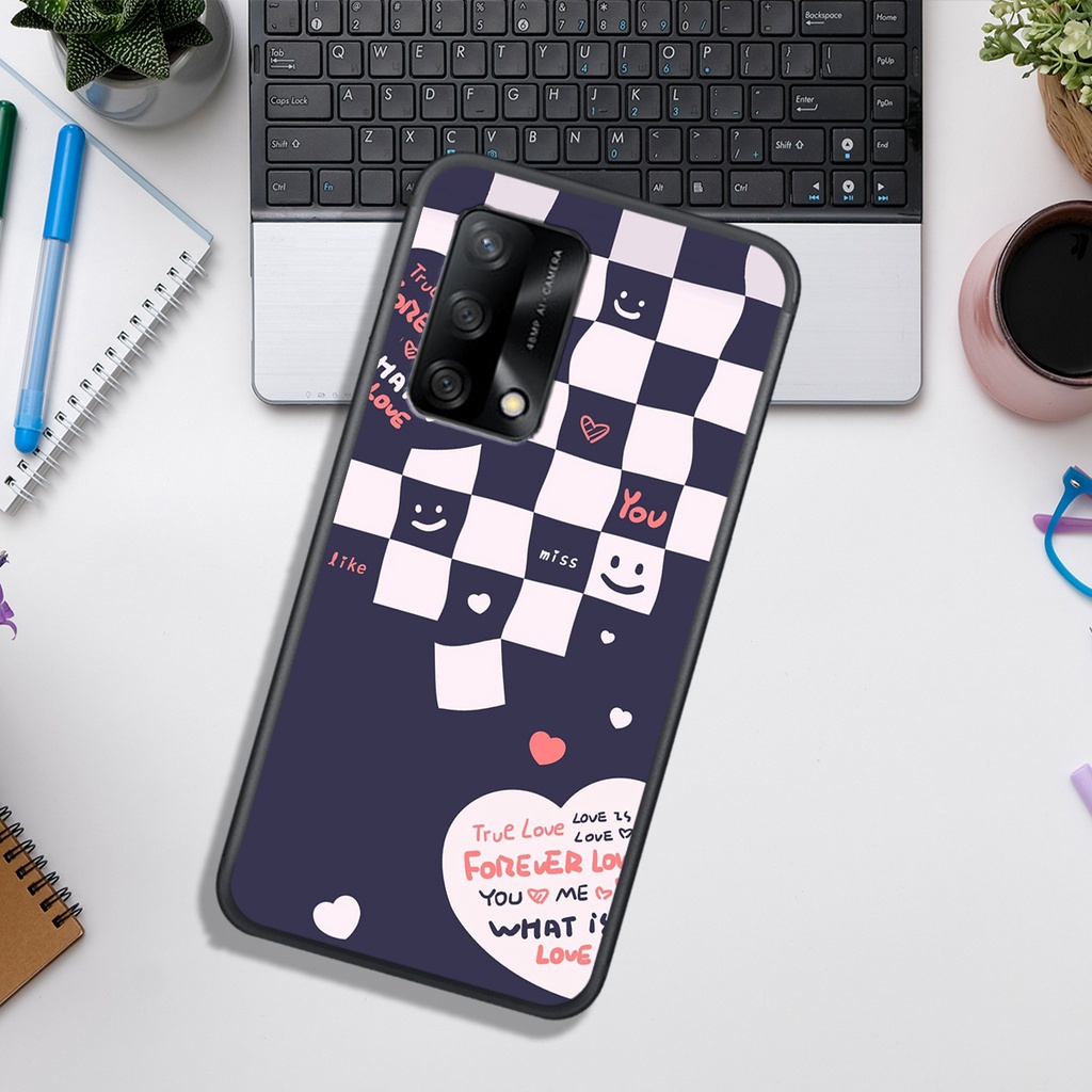 Ốp Lưng OPPO A74 4G - A74 5G - A95 4G - A95 5G - A94  , In Hình &quot;Black Heart&quot; Phong Cách Đẹp.