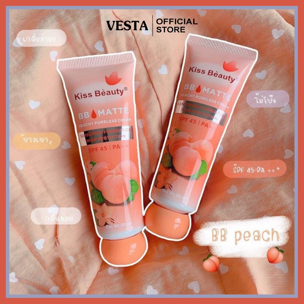 Kem Nền Che Khuyết Điểm Chống Nắng Kiss Beauty BB Matte | BigBuy360 - bigbuy360.vn