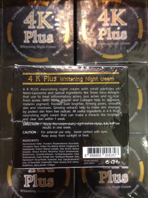 Kem 4k plus ( hàng thái - siêu dưỡng da trắng mịn)