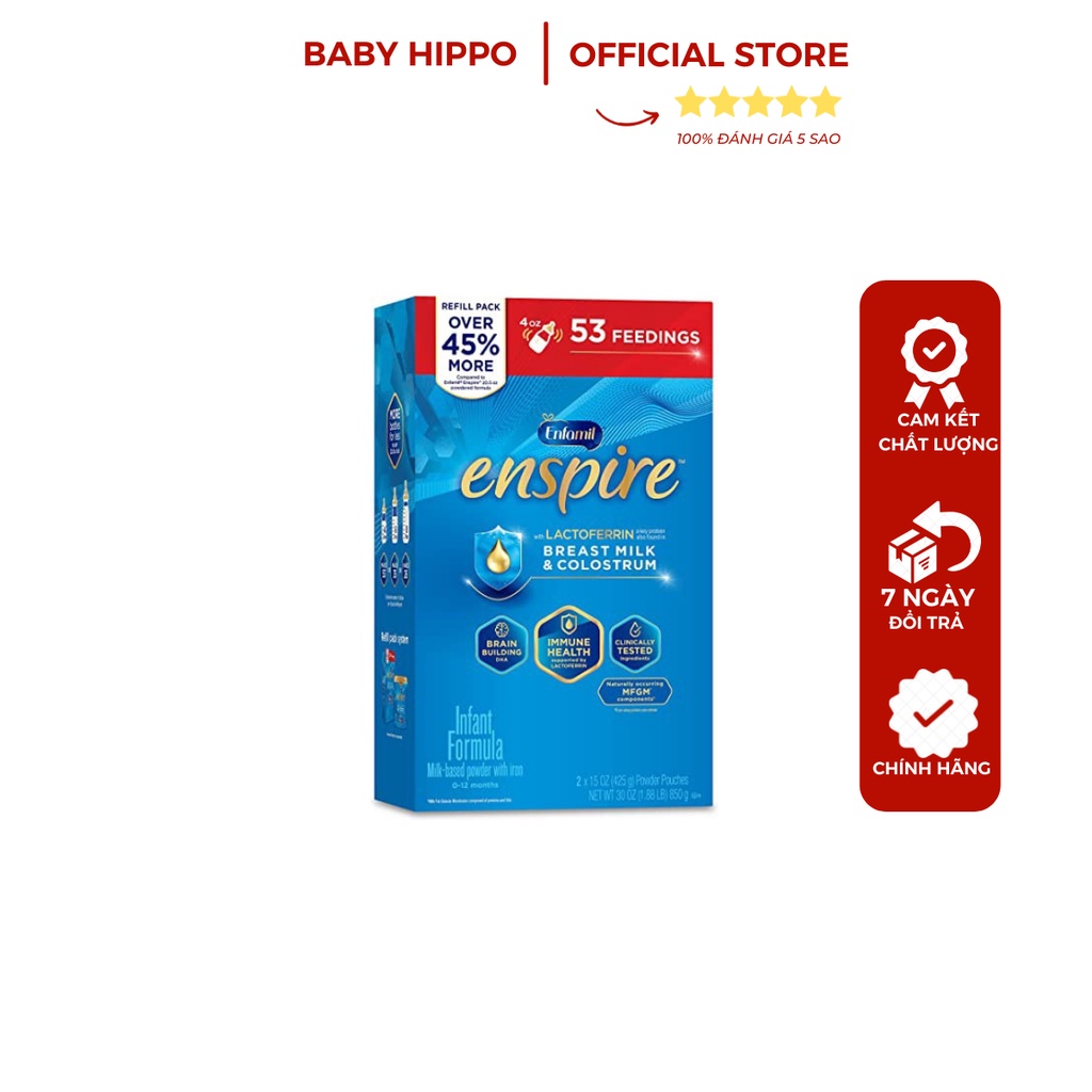 SỮA ENFFAMIL ENSPIRE HỘP GIẤY XANH 850Gr - BỔ SUNG DINH DƯỠNG CHO TRẺ SƠ SINH TỪ 0 - 12 THÁNG TUỔI