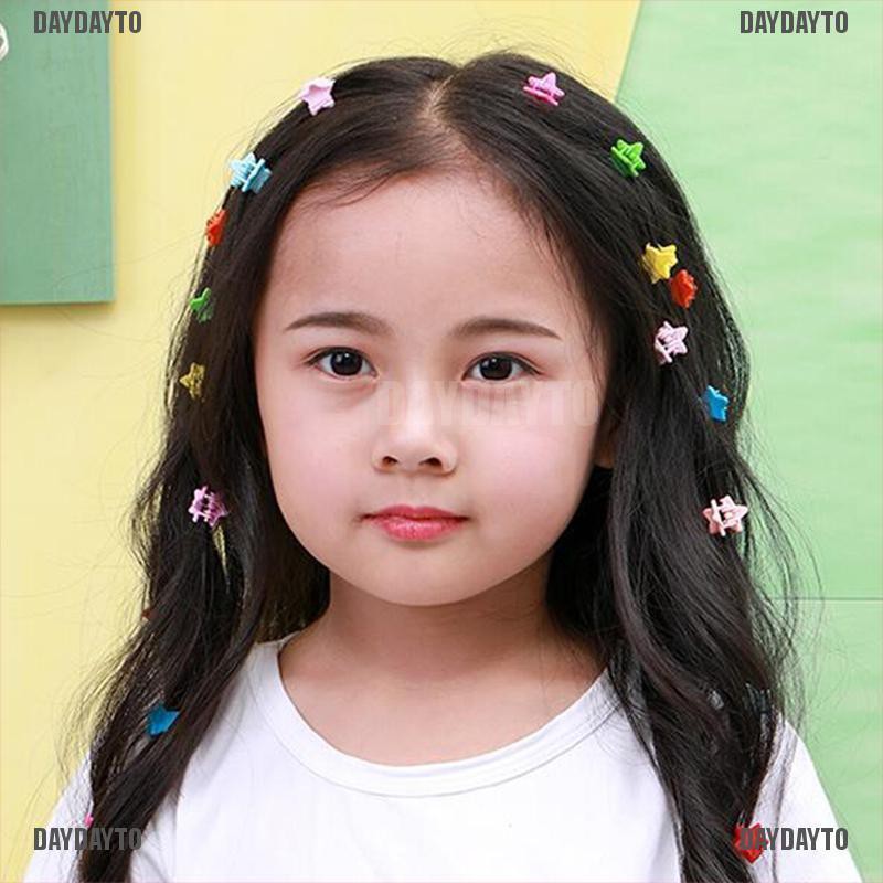 Bộ 30 kẹp tóc kích cỡ mini dễ thương nhiều màu sắc cho bé gái