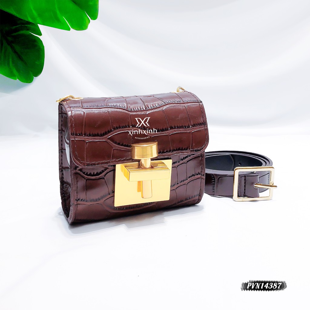 Thắt lưng belt bag kèm túi mini khóa chốt cao cấp - Xinh Xinh Accessories