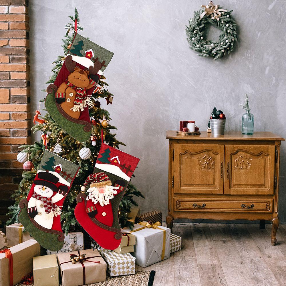 Tất Treo Trang Trí Cây Thông Giáng Sinh Năm Mới / Ông Già Noel Xinh Xắn