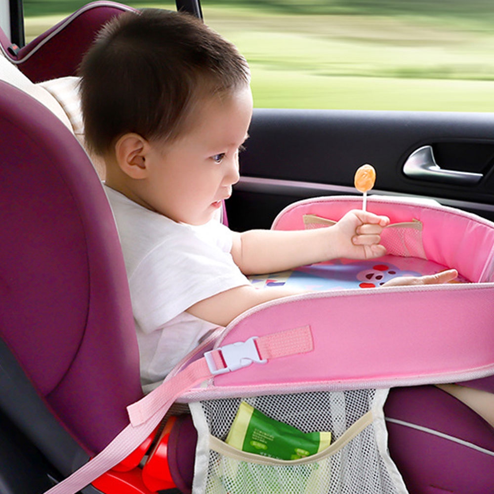 Bàn ghế ngồi gắn xe ô tô kèm túi đựng đa năng dành cho bé