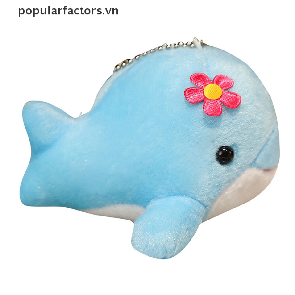1 Móc Khóa Hình Cá Heo Nhồi Bông 12CM Dễ Thương