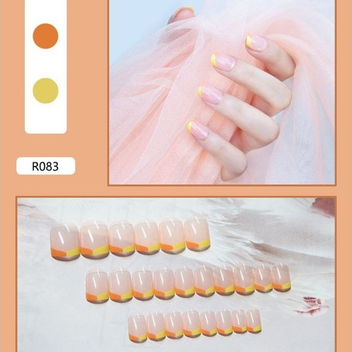 [Sẵn+Hỏa tốc] SET 24 MÓNG TAY GIẢ  - [ TẶNG DŨA KÈM KEO ]