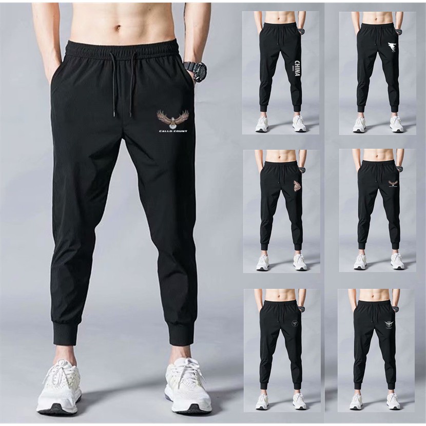 Quần thể thao dáng rộng kích cỡ lớn M-5XL phong cách Hàn Quốc dành cho nam