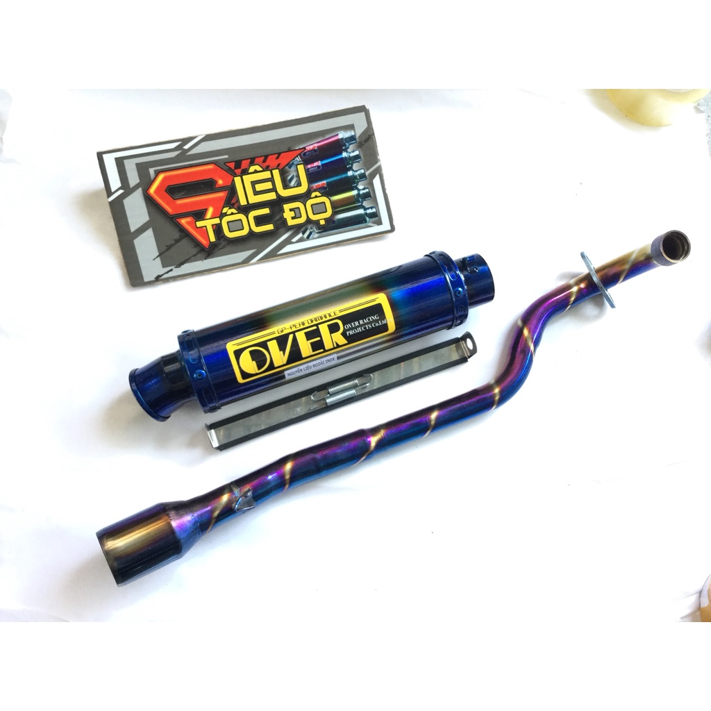 Bộ pô over full cổ bầu hơi titan exciter, winer, sonic, raider fi, satria, gsx,...