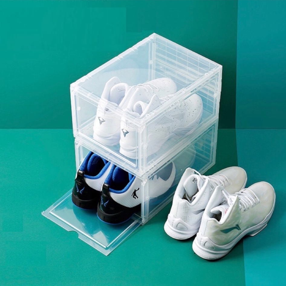 Combo 6 Hộp Đựng Giày Nhựa Cứng Cao Cấp Size Lớn Cửa Nam Châm Lắp Ráp Tiện Lợi Loại Xịn Màu Sắc Trung Tính