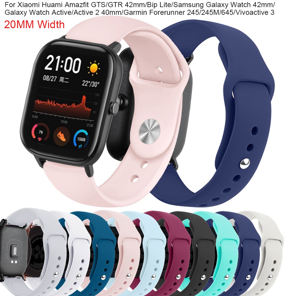 Dây Đeo Silicon 42mm Cho Xiaomi Huami Amazfit Gts/Gtr 42mm/samsung Galaxy Watch Active 2/active/galaxy 42mm