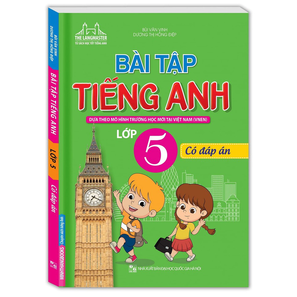 Sách - Bài tập tiếng Anh lớp 5 - có đáp án (sách màu )