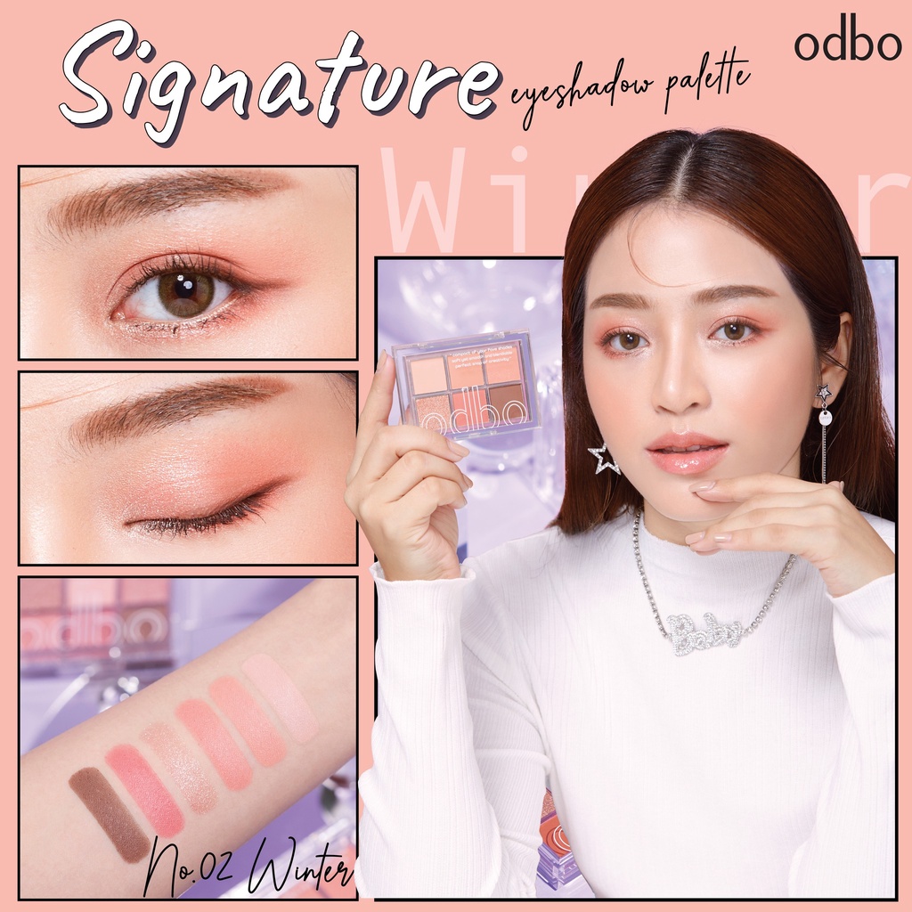 Bảng Phấn Mắt Odbo Tone Nâu Tây OD276 odbo Signature Eyeshadow Palette 4.8g Bảng Màu Mắt Tông Nâu Trà Sữa