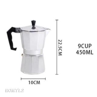 Moka Pot Coffee Maker Stovetop Espresso Maker, 3 Cups, Silver