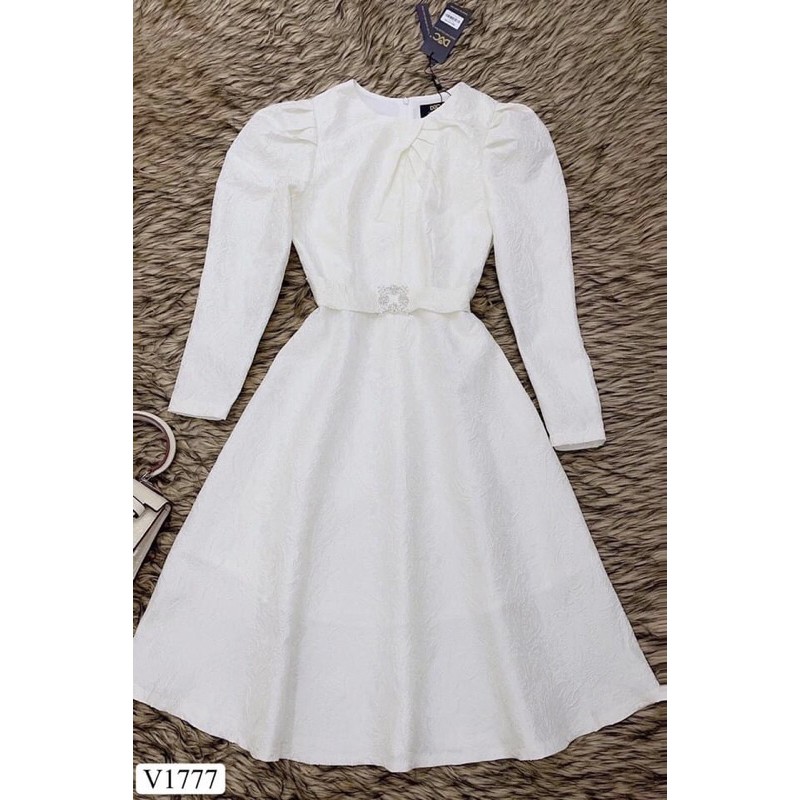 Đầm nữ đi tiệc cao cấp DVC, đầm trắng nữ dáng xòe | BigBuy360 - bigbuy360.vn