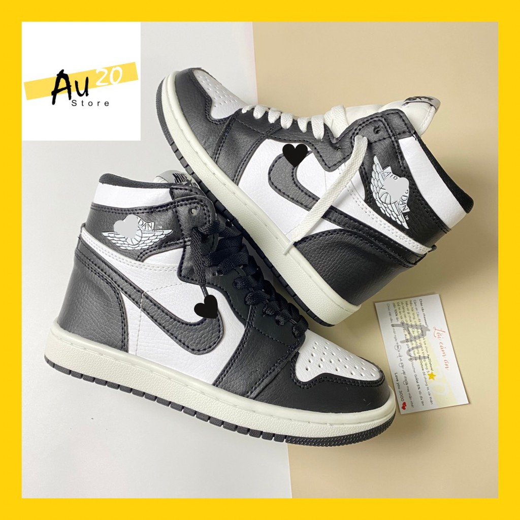 Giày Thể Thao Nam Sneaker màu Đen Trắng Cổ Cao Phong Cách Đường Phố