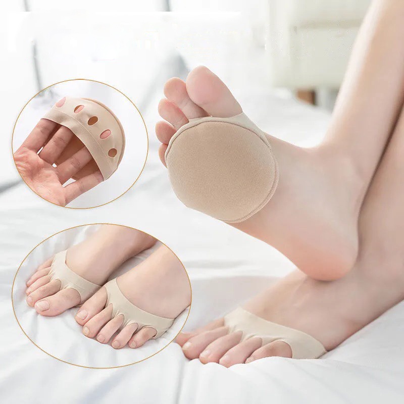 Tất vớ đệm gót chân xỏ ngón giảm đau,chống trơn trượt cho giầy cao gót
