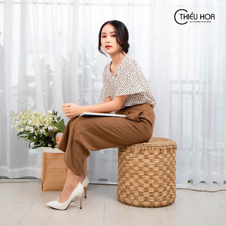 Quần Culottes Vải Chéo Ý Tôn Dáng Thiều Hoa P567