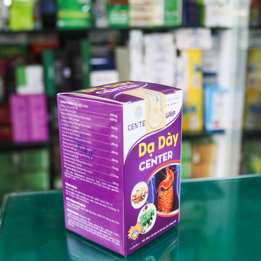 DẠ DÀY CENTER – Hỗ trợ giảm đau dạ dày, tá tràng, ợ chua trào ngược (lọ 60v)
