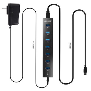 Bộ Chia 7 cổng  USB 3.0,  HUB USB 7 Port Orico H7013-U3 Có Củ Nguồn Cấp Điện - Loại Sịn