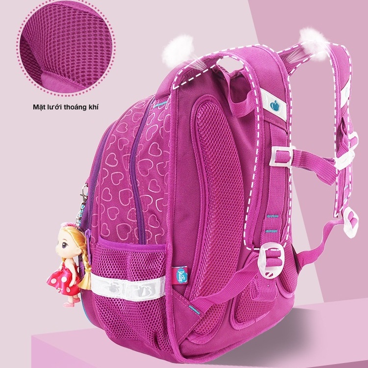 Balo chống gù siêu nhẹ, Cặp chống gù lưng cho bé gái