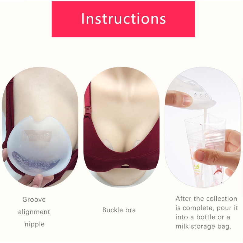 Anti-overflow breast pad built-in collector washable silicone collector protection nipple