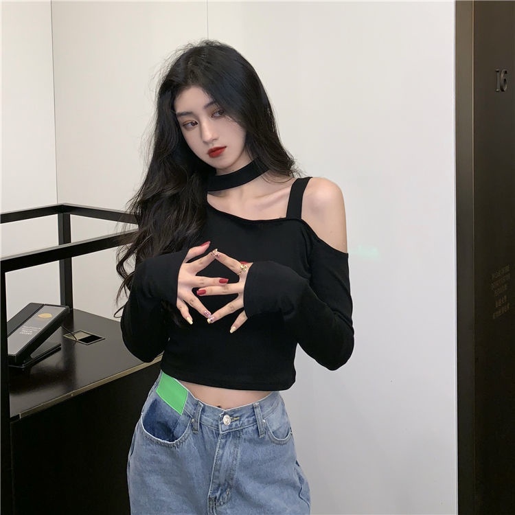 Áo Thun Tay Dài Dáng Ôm Thời Trang Mùa Hè Cá Tính Cho Nữ