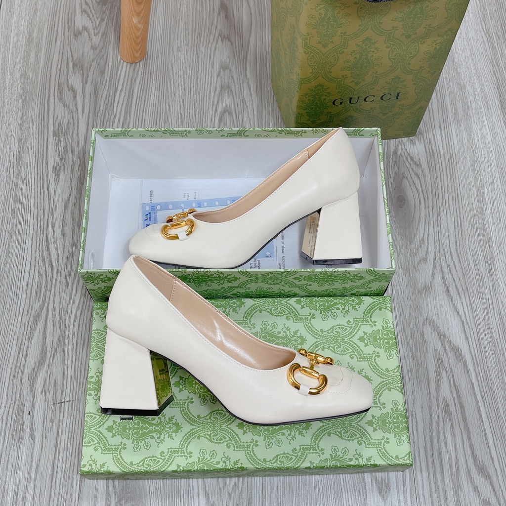 Giày guc mũi vuông gót vuông hàng super fullbox bill túi giấy