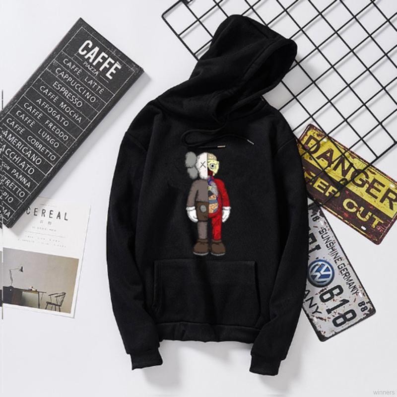 Áo Hoodie Nam Nữ Nỉ Bông Hình Kaws Unisex