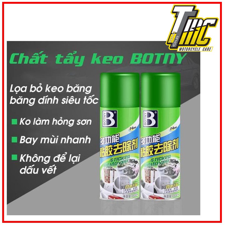 Tẩy keo BOTNY, bình xịt tẩy keo 3m - Làm sạch keo 3M, băng dính, keo dán trên mọi bề mặt hiệu quả