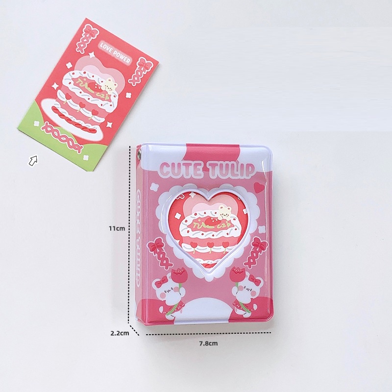 Album Ảnh 3 Inch 40 Ngăn PVC Họa Tiết Chữ Nhiều Màu Sắc Kiểu Hàn Quốc