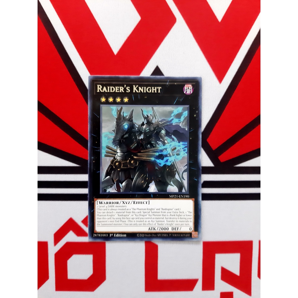 Thẻ Bài Yugioh Monster Raider's Knight - MP21-EN190 - Rare 1st Edition