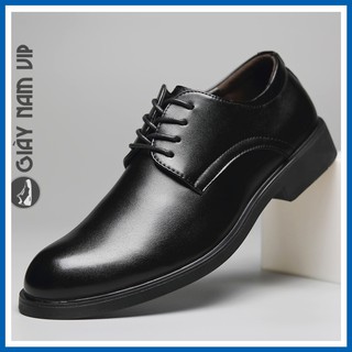Giày Da Nam Công Sở Đẹp Buộc Dây Giá Rẻ GIAYNAMVIP Giày Đen Nam Hàn Quốc Lịch Lãm GD55