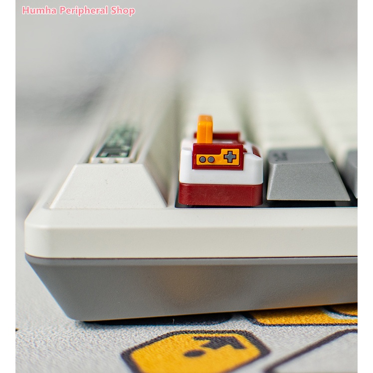 Bộ Bàn Phím Cơ Artisan Màu Đỏ Và Trắng Thiết Kế Dễ Thương Cho Esc keycap