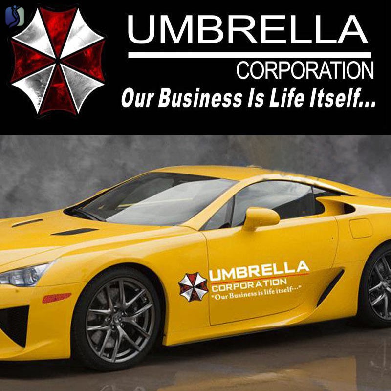 VN Miếng Dán Phản Quang Họa Tiết &quot;Umbrella Corporation&quot; Cho Xe Ô Tô